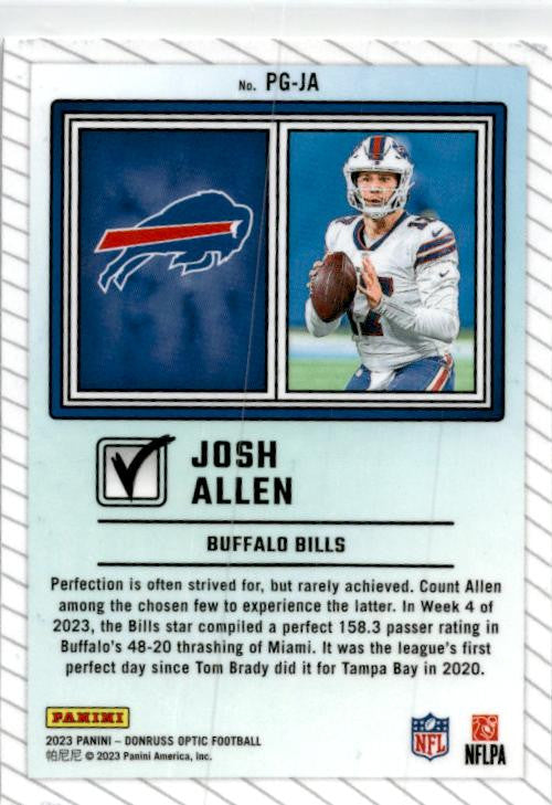 2023 Donruss Optic Passing Grade #PG-JA Josh Allen Buffalo Bills