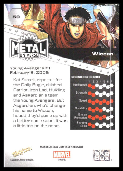 2024 SkyBox Metal Universe Marvel Avengers #59 Wiccan