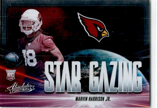 2024 Panini Absolute Star Gazing #SG-MHJ Marvin Harrison Jr. Arizona Cardinals