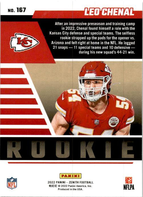 2022 Zenith #167 Leo Chenal Rookie Kansas City Chiefs