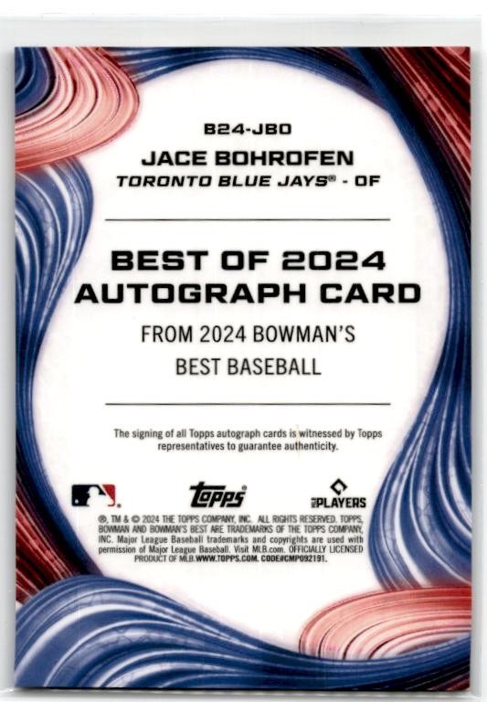 2024 Bowman's Best Auto # Jace Bophrofen