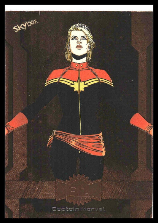 2024 SkyBox Metal Universe Marvel Avengers #111 Captain Marvel Copper FX