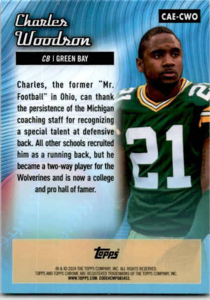 2024 Topps Chorme All Etch #CAE-CWO Charles Woodson Packers