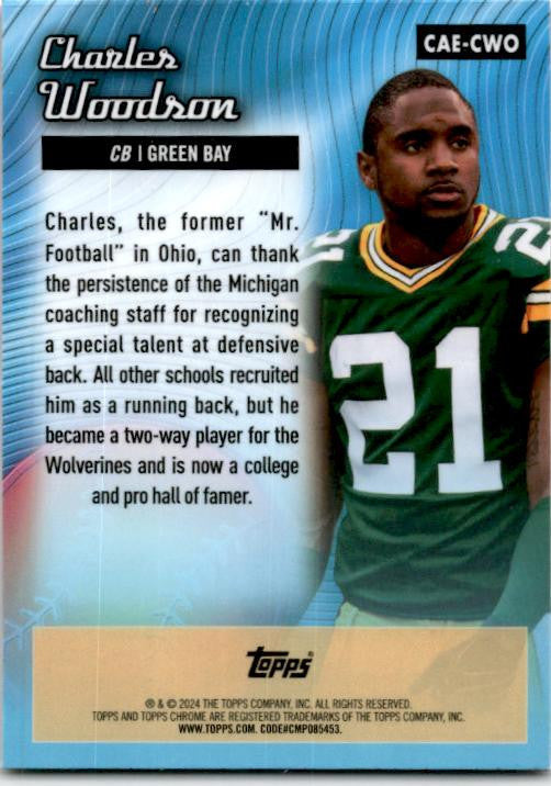 2024 Topps Chorme All Etch #CAE-CWO Charles Woodson Packers