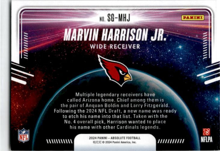2024 Panini Absolute Star Gazing #SG-MHJ Marvin Harrison Jr. Arizona Cardinals