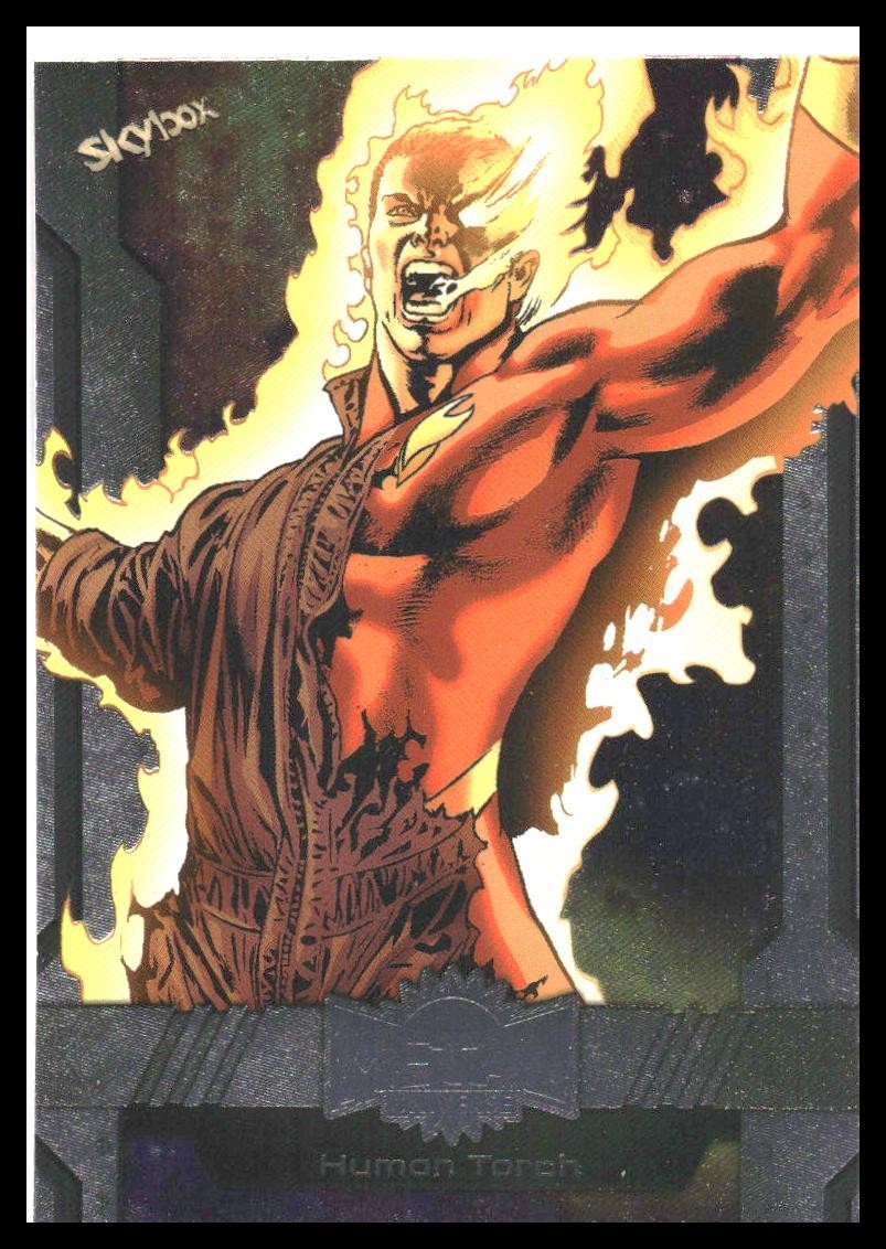 2024 SkyBox Metal Universe Marvel Avengers #34 Human Torch