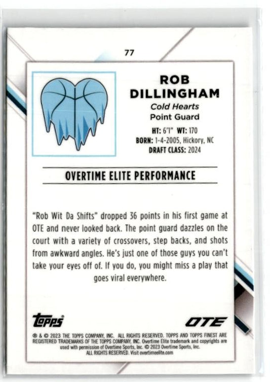 2022-23 Topps Finest OTE #77 Rob Dillingham