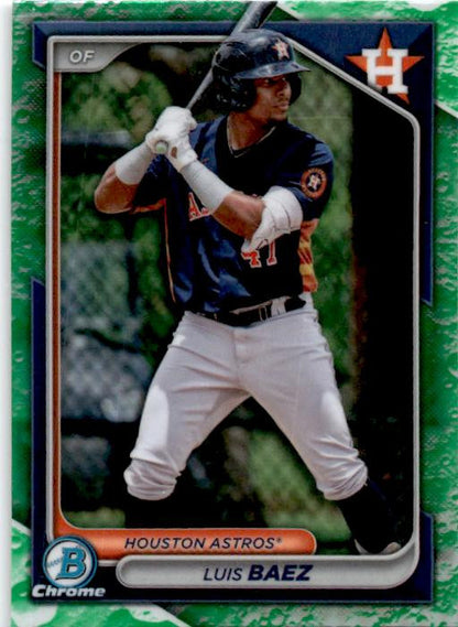 2024 Bowman Draft Chrome Lunar Glow Refractor #BDC-110 Luis Baez Houston Astros