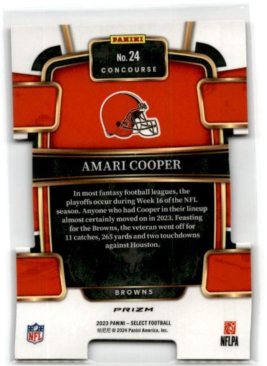 2023 Panini Select #24 Amari Cooper Orange Prizms Die Cuts #/499
