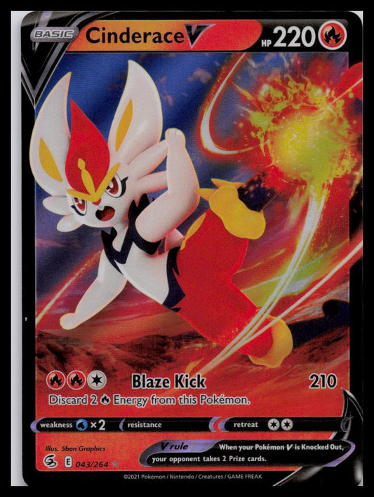 SWSH08: Fusion Strike #043/264 Cinderace V (43)