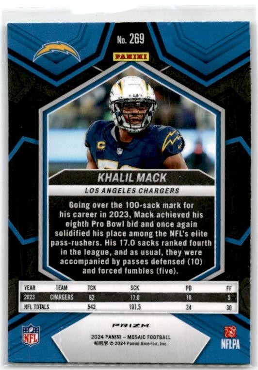 2024 Panini Mosaic National Pride Green #269 Khalil Mack Chargers