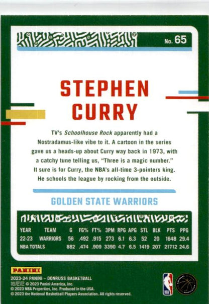 2023-24 Donruss #65 Stephen Curry Golden State Warriors