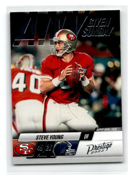 2022 Panini Prestige #8 Steve Young Any Given Sunday