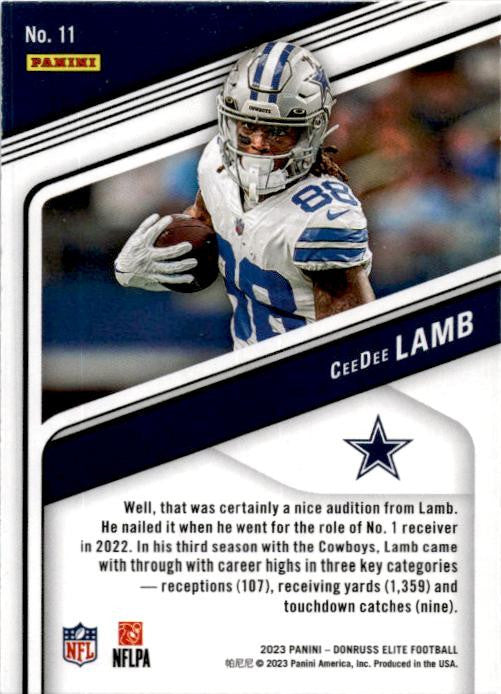 2023 Donruss Elite #11 CeeDee Lamb Dallas Cowboys