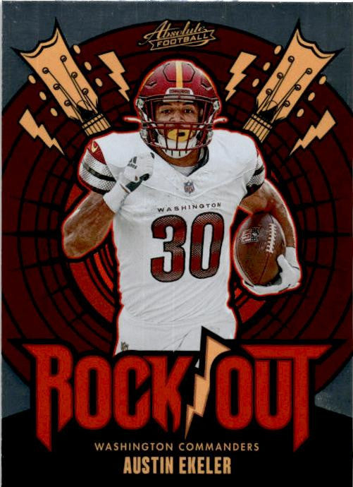 2024 Panini Absolute Rock Out #RO-AER Austin Ekeler Washington Commanders