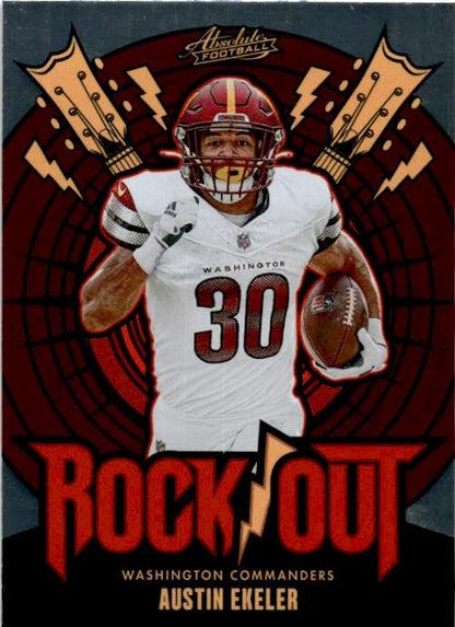 2024 Panini Absolute Rock Out #RO-AER Austin Ekeler Washington Commanders
