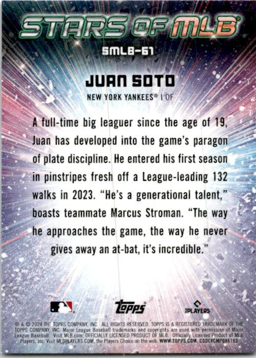 2024 Topps Update Stars of MLB #SMLB-61 Juan Soto New York Yankees