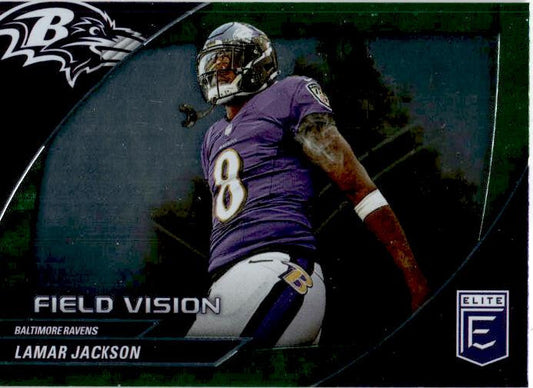 2024 Donruss Elite Field Vision Green #2 Lamar Jackson Baltimore Ravens