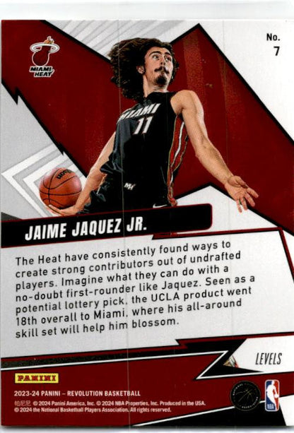 2023-24 Panini Revolution Shock Wave Levels #7 Jaime Jaquez Jr. Miami Heat