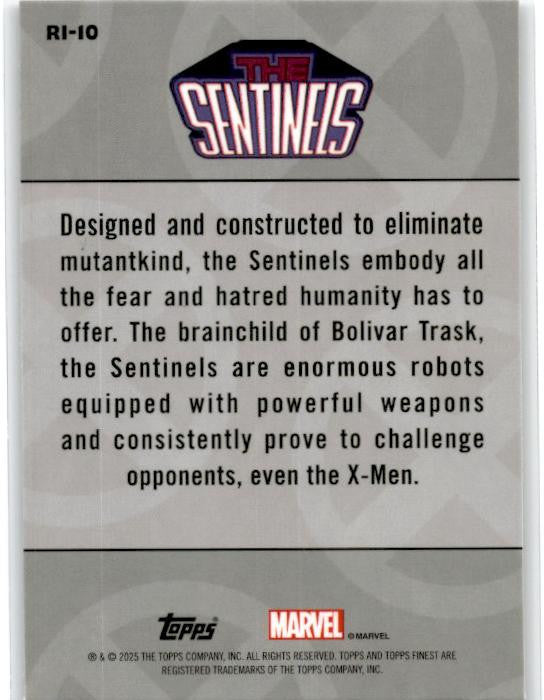 2025 Topps Finest Marvel X-Men '97 #RI-10 Sentineis Remember It #