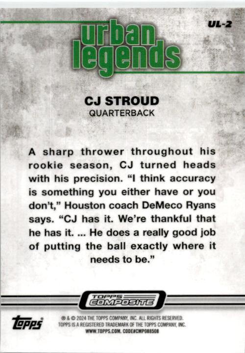 2023 Topps Composite Urban Legends #UL-2 CJ Stroud Houston Texans