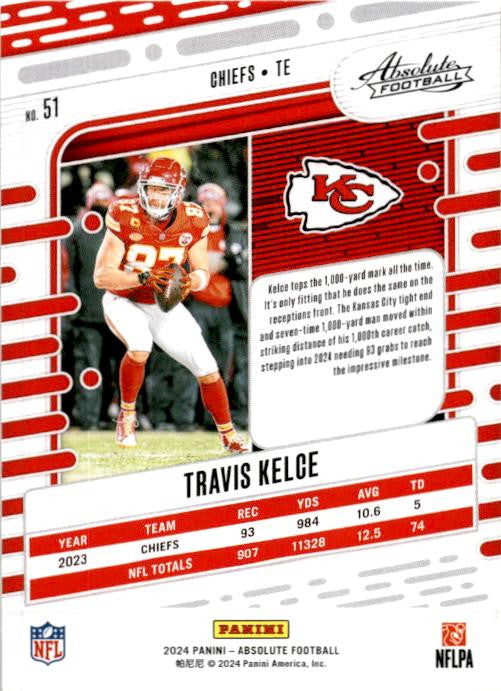 2024 Panini Absolute #51 Travis Kelce Kansas City Chiefs