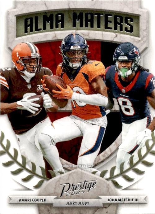 2024 Panini Prestige Alma Maters #14 Cooper / Jeudy / Metchie III