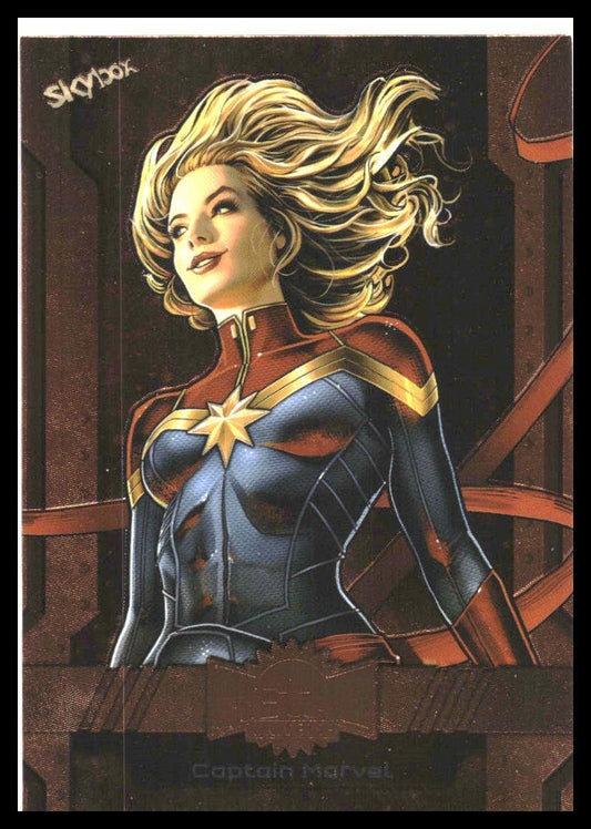 2024 SkyBox Metal Universe Marvel Avengers #11 Captain Marvel Copper FX