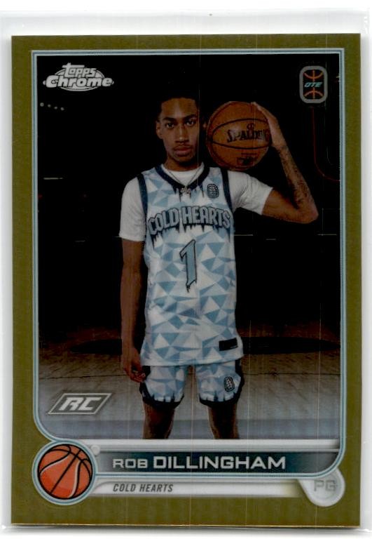 2022-23 Topps Chrome OTE Gold #66 Rob Dillingham RC Cold Hearts #/50