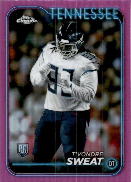 2024 Topps Chorme Pink #266 T'Vondre Sweat Rookie Tennessee
