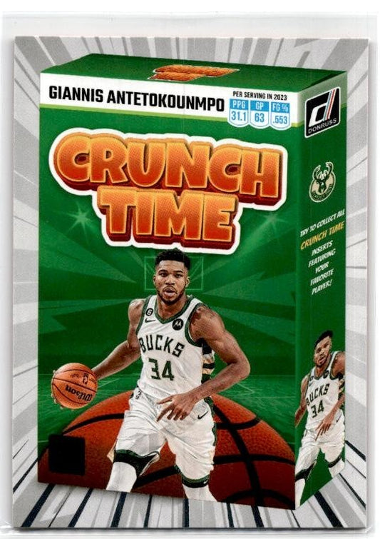 2023-24 Donruss Crunch Time #15 Giannis Antetokounmpo Milwaukee Bucks