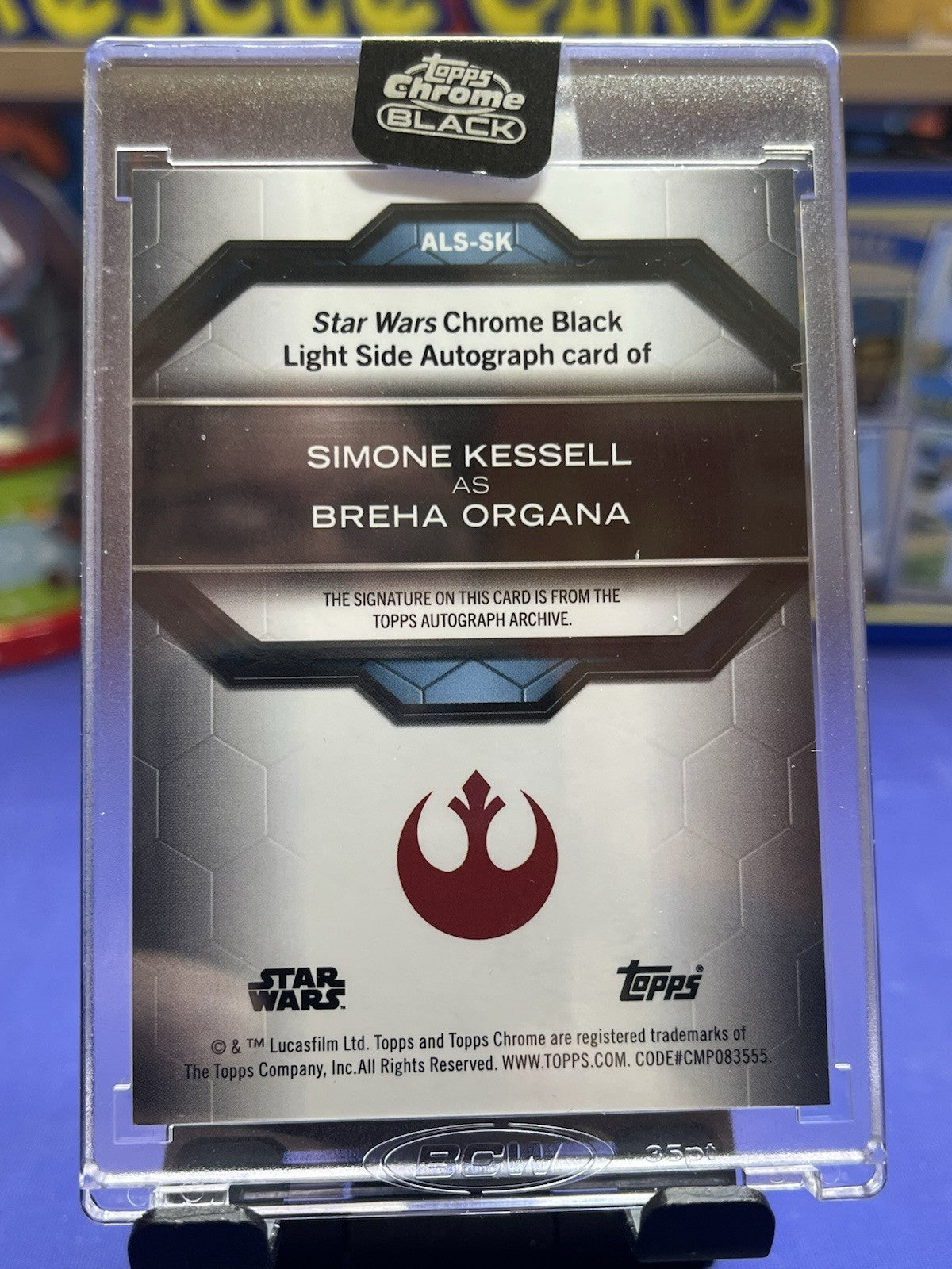 2024 Topps Chrome Black Star Wars Orange ALS-SK Simone Kessell auto /25