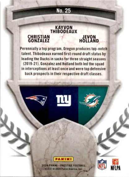 2024 Panini Prestige Alma Maters #25 Gonzalez / Holland / Thibodeaux