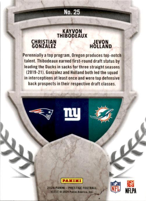 2024 Panini Prestige Alma Maters #25 Gonzalez / Holland / Thibodeaux