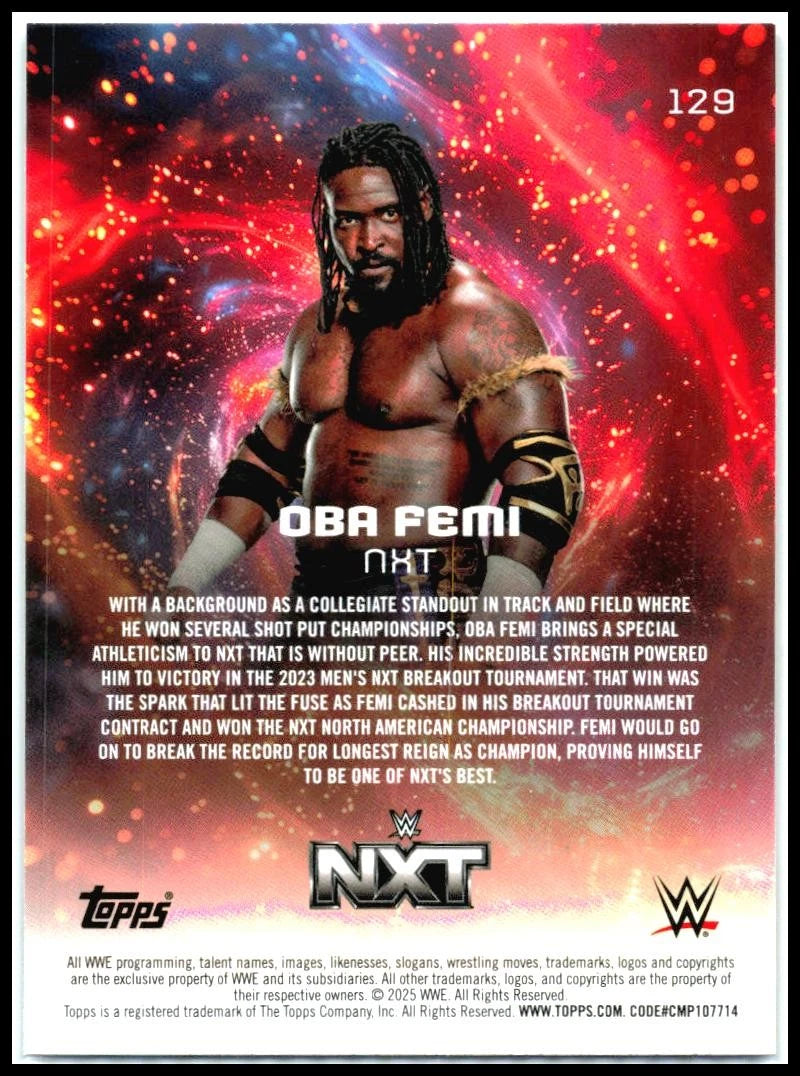 2025 Topps Universe WWE #129 Oba Femi