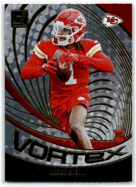 2024 Donruss Vortex #VOR-XWO Xavier Worthy Kansas City Chiefs