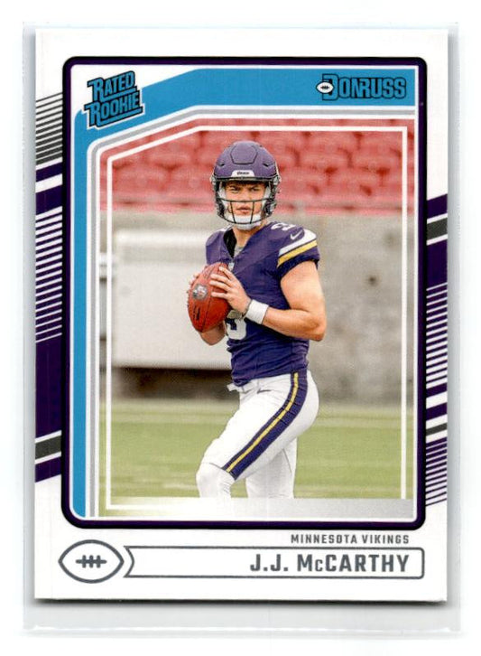 2024 Donruss #303 J.J. McCarthy Rookie Minnesota Vikings