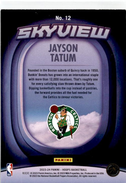 2023-24 Hoops Winter Skyview #12 Jayson Tatum Boston Celtics