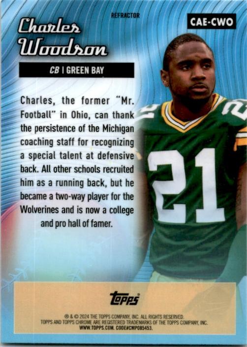 2024 Topps Chorme ALL-ETCH #CAE-CWO Charles Woodson Packers