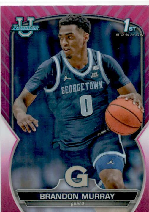 2022-23 Bowman University Chrome Pink #40 Brandon Murray Georgetown Hoyas