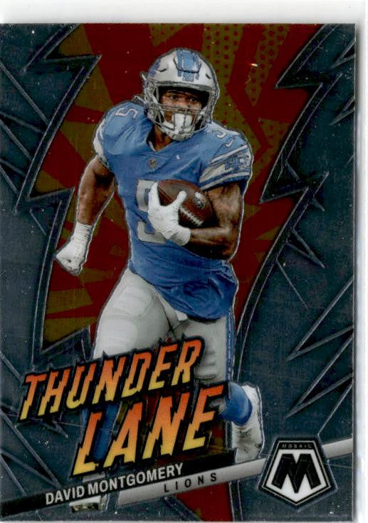 2023 Panini Mosaic Thunder Lane Mosaic #TL-DM David Montgomery Detroit Lions