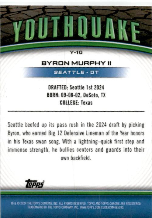 2024 Topps Chrome Youthquake #Y-10 Byron Murphy Seattle