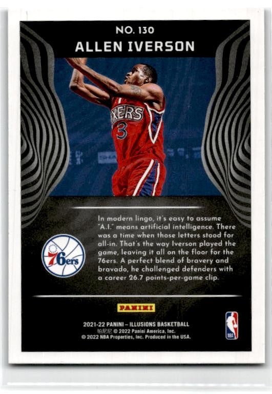 2021-22 Panini Illusions Emerald #130 Allen Iverson Philadelphia 76ers