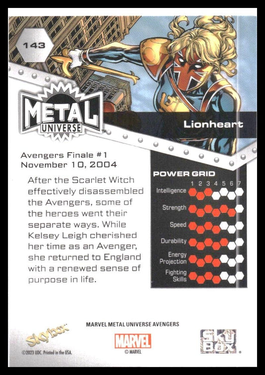 2024 SkyBox Metal Universe Marvel Avengers #143 Lionheart