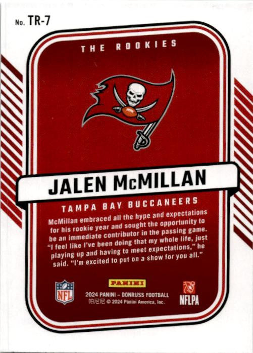 2024 Donruss The Rookies #TR-7 Jalen McMillan Tampa Bay Buccaneers