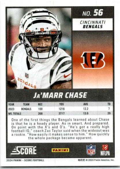 2024 Score Green #56 Ja'Marr Chase Cincinnati Bengals