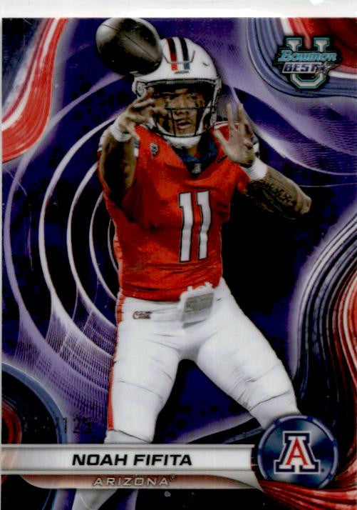 2024 Bowman University Best Purple Refractor #79 Noah Fifita Wildcats