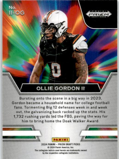 2024 Panini Prizm Draft Picks Instant Impact #II-OG Ollie Gordon II Cowboys
