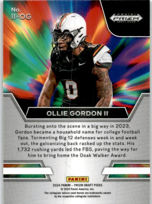 2024 Panini Prizm Draft Picks Instant Impact #II-OG Ollie Gordon II Cowboys