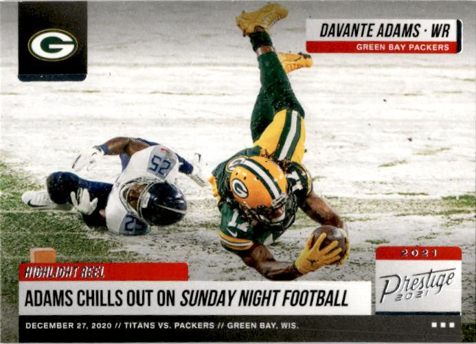 2021 Panini Prestige Highlight Reel #HR-DA Davante Adams Green Bay Packers